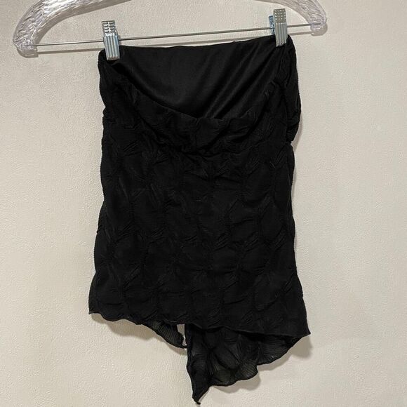 Silence + Noise Black Ruched Mini Skirt Women’s Size M - Picture 3 of 5